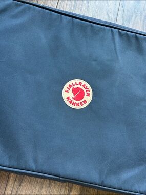 Fjallraven Black Laptop Sleeve with Red Round Logo Patch